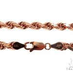 Solid 14K Rose Gold Rope Link Chain 24 Inches 4mm   64591 - Image 5