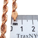 Solid 14K Rose Gold Rope Link Chain 24 Inches 6mm   64587 - Image 6
