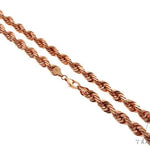 Solid 14K Rose Gold Rope Link Chain 26 Inches 7mm   64580 - Image 1