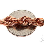 Solid 14K Rose Gold Rope Link Chain 26 Inches 7mm   64580 - Image 3