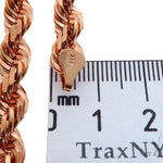 Solid 14K Rose Gold Rope Link Chain 26 Inches 7mm   64580 - Image 6