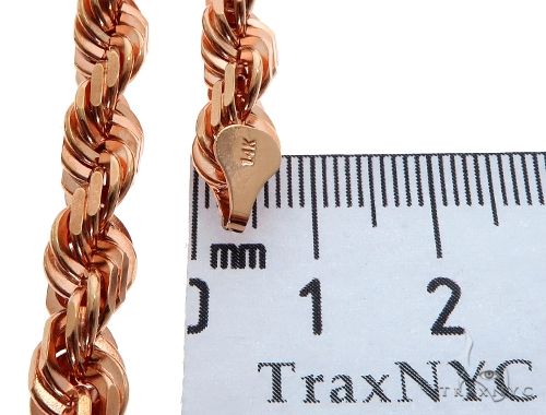 Solid 14K Rose Gold Rope Link Chain 26 Inches 7mm   64580 - Image 6