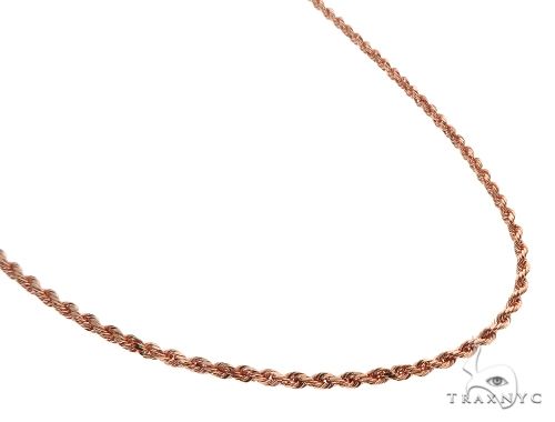 Solid 14K Rose Gold Rope Link Chain 30 Inches 3mm   64598 - Image 2