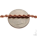Solid 14K Rose Gold Rope Link Chain 30 Inches 3mm   64598 - Image 3