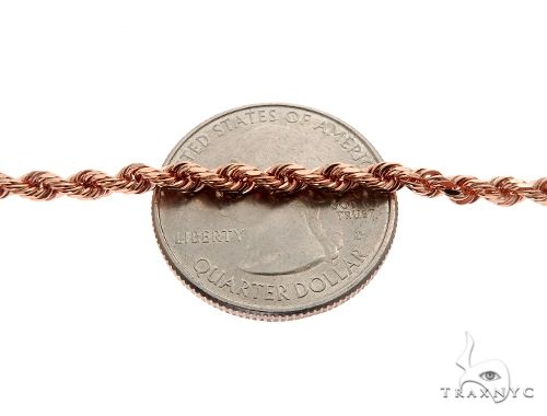 Solid 14K Rose Gold Rope Link Chain 30 Inches 3mm   64598 - Image 3