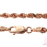 Solid 14K Rose Gold Rope Link Chain 30 Inches 3mm   64598 - Image 5