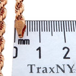 Solid 14K Rose Gold Rope Link Chain 30 inches 4mm   64594 - Image 6