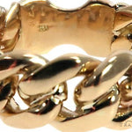 Solid 14K Yellow Gold Miami Cuban Link Ring 64678 - Image 5