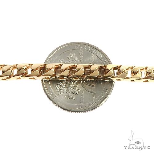 Solid 18K Yellow Gold Franco Link Chain 28 Inches 5mm   67158 - Image 5