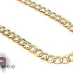 10k Yellow Gold Solid Curb Diamond Cut Link Chain 20 Inches 3.5mm   63755 - Image 1