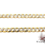 10k Yellow Gold Solid Curb Diamond Cut Link Chain 20 Inches 3.5mm   63755 - Image 2