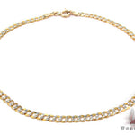 Solid Cuban Diamond Cut Bracelet  3mm 8 inches  33150 - Image 1