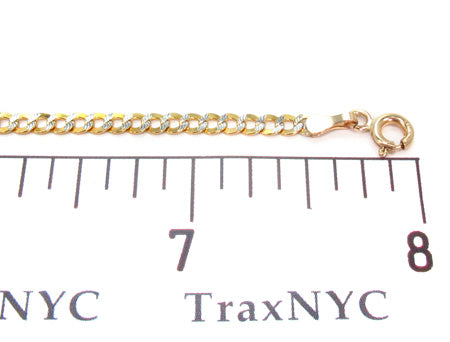 Solid Cuban Diamond Cut Bracelet  3mm 8 inches  33150 - Image 5