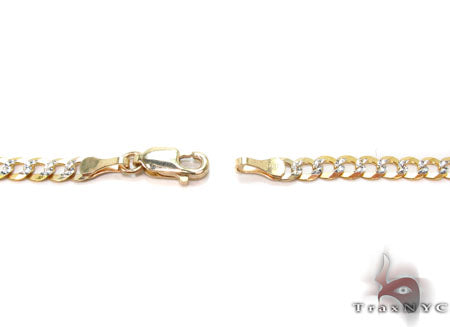 10k Yellow Gold Solid Curb Diamond Cut Chain 22 Inches 3.5mm   33101 - Image 4