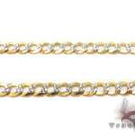 10k Yellow gold Solid Curb Diamond Cut Chain 30 Inches 3.5mm   63350 - Image 2
