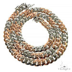 Solid Miami Cuban Chain 10K Two Tone 22 Inches 8.1mm   68012 - Image 3