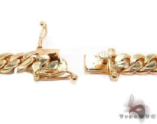 Solid Miami Cuban Link Chain 10K Yellow Gold 20 Inches 12.5mm   67153 - Image 4