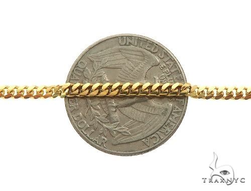 Solid Miami Cuban Link Chain 10K Yellow Gold 20 Inches 2.6mm   67099 - Image 5