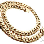 Solid Miami Cuban Link Chain 14K Yellow Gold 22 Inches 14.5mm   65356 - Image 3