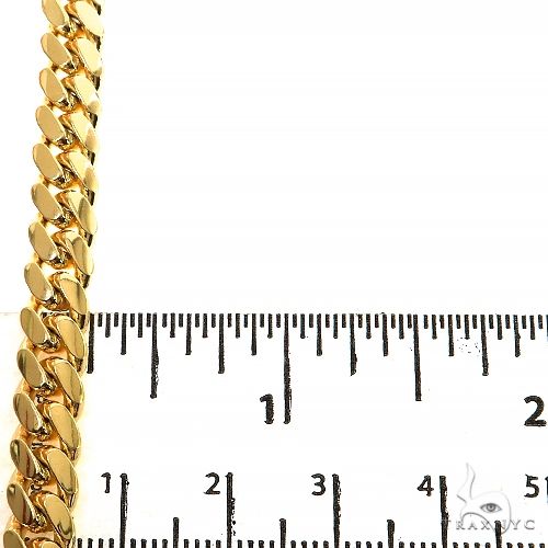 Solid Miami Cuban Link Chain 14K Yellow Gold 26 Inches 10mm   66081 - Image 5