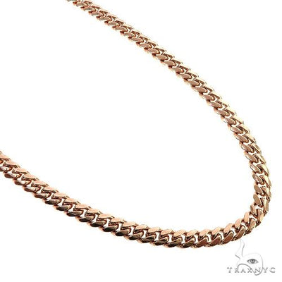 14K Rose Gold Solid Miami Cuban Link  Chain 24 Inches 6mm   67155 - Image 1