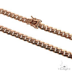 14K Rose Gold Solid Miami Cuban Link  Chain 24 Inches 6mm   67155 - Image 2