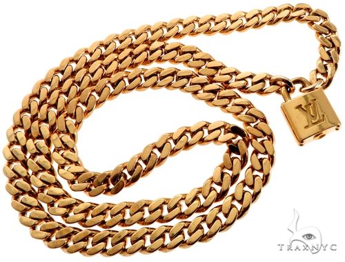Solid Miami Link Chain With Custom Lock 64498 - Image 4