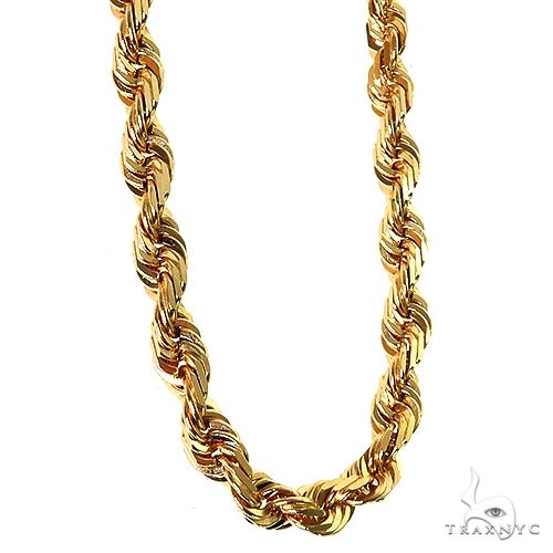 Solid Rope Link Chain 14K Yellow Gold 26 Inches 5.7mm   66181 - Image 2