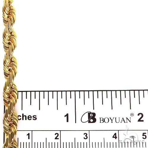 Solid Rope Link Chain 14K Yellow Gold 28 Inches 5.7mm   66182 - Image 6