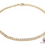 Solid Cuban Diamond Cut Bracelet 3mm 8 inches