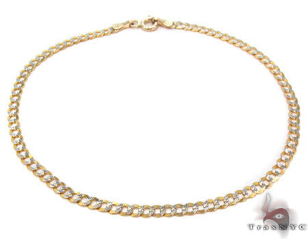 Solid Cuban Diamond Cut Bracelet 3mm 8 inches