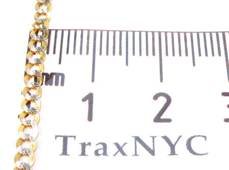 Solid Cuban Diamond Cut Bracelet 3mm 8 inches