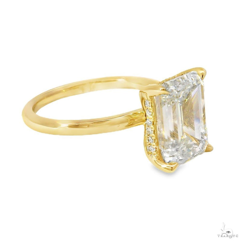 Solitaire Emerald Diamond Engagement Ring (L) 70116 - Image 2