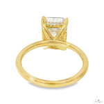 Solitaire Emerald Diamond Engagement Ring (L) 70116 - Image 6