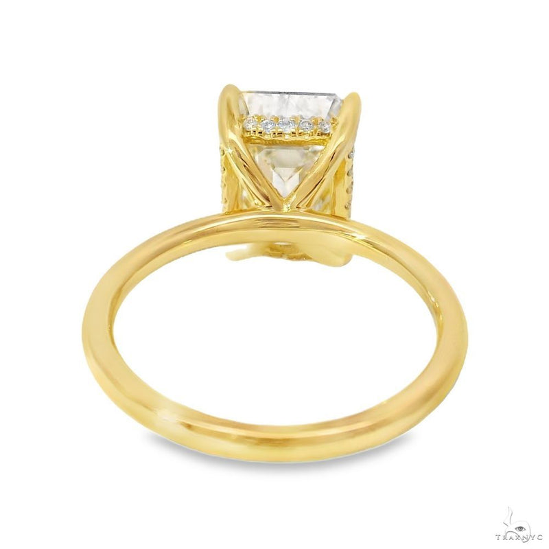 Solitaire Emerald Diamond Engagement Ring (L) 70116 - Image 6