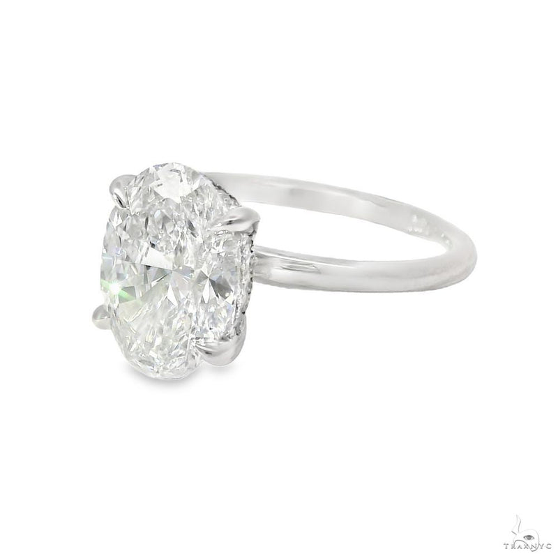 Solitaire Oval Diamond Engagement Ring (L) 70113 - Image 2