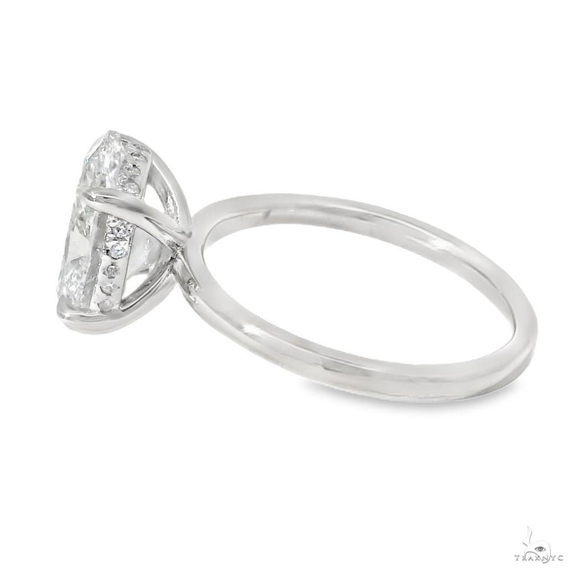 Solitaire Oval Diamond Engagement Ring (L) 70113 - Image 6