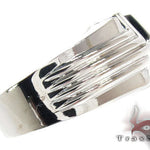 White Gold Mens Solitaire  XL Ring 2585 - Image 4