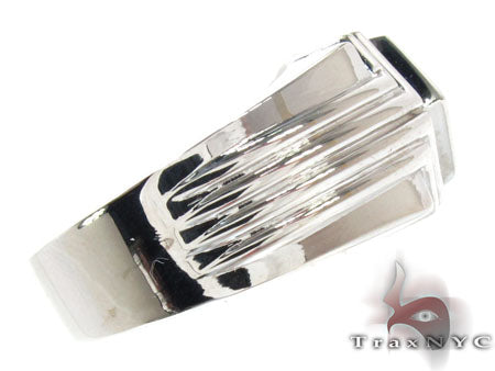 White Gold Mens Solitaire  XL Ring 2585 - Image 4