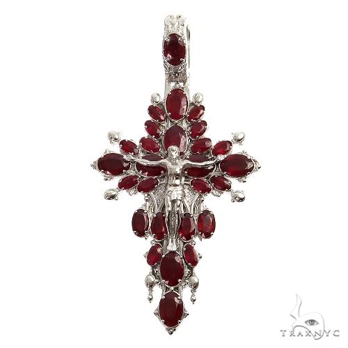 Sovereign's Halo Ruby Cross pendant  Mini 69508 - Image 1