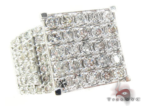 14K White Gold Sparkling Iced Diamond Ring 25769 - Image 1