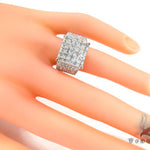 14K White Gold Sparkling Iced Diamond Ring 25769 - Image 8