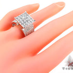 14K White Gold Sparkling Iced Diamond Ring 25769 - Image 9