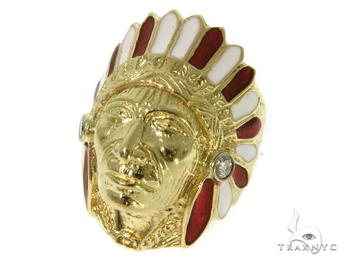 Special Bezel Diamond Indian Ring 45295 - Image 4