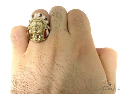 Special Bezel Diamond Indian Ring 45295 - Image 8