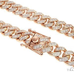 Special Custom Heavy Solid Rose Gold Miami Cuban Link Chain 28 Inches 12mm 65358 - Image 2