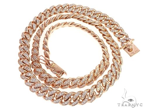 Special Custom Heavy Solid Rose Gold Miami Cuban Link Chain 28 Inches 12mm 65358 - Image 3