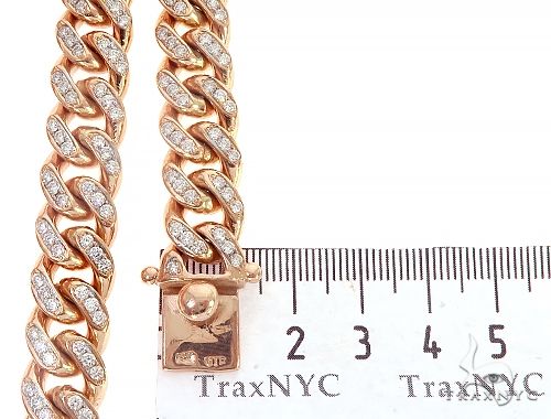 Special Custom Heavy Solid Rose Gold Miami Cuban Link Chain 28 Inches 12mm 65358 - Image 8