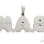 Special Custom White Gold Iced Out Diamond BAM Name Pendant 65249 - Image 3