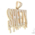 Special Custom Yellow Gold  Name Pendant Sheezy with Drip-Prong Set 65254 - Image 2